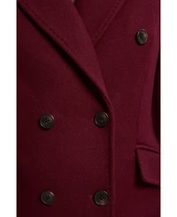 Karen Millen Women's Wool Double Breasted Midi Coat