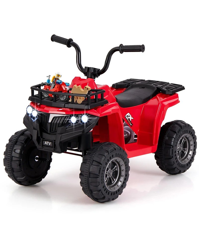 Sugfit 6V Kids Ride On Electric Atv with Led Headlights and MP3 Player
