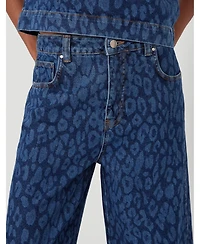 Hush Women's Cropped Bree Horseshoe Barrel Leg Jeans