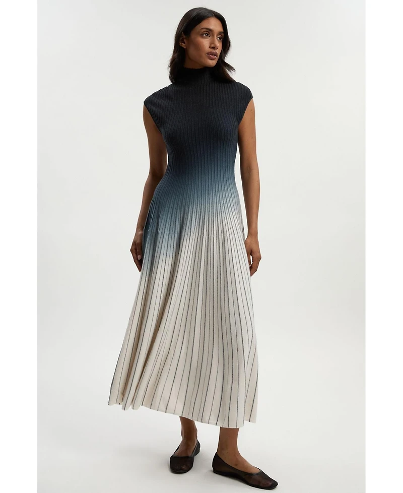 Karen Millen Women's Dip Dye Detail Knitted Maxi Dress