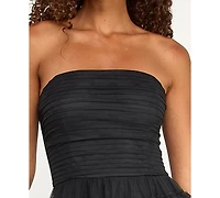 City Studios Juniors' Strapless Ruffle Skirt Gown