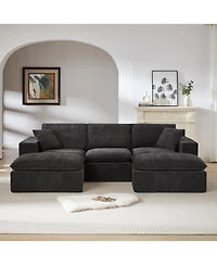 Streamdale Furniture Streamdale Modern Chenille Cloud Sofa - Freely Combinable, Comfortable Living Room Furniture