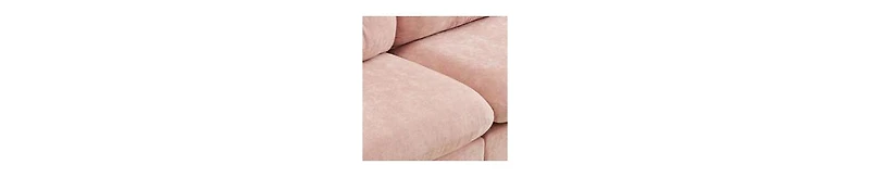 Streamdale Furniture Streamdale Modular U Shaped Couch with Ottoman, Soft Chenille Fabric, Pink