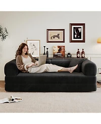 Streamdale Furniture Streamdale Corduroy Compression Sofa Bed with Pillow Back Support