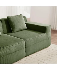 Streamdale Furniture Modular 2 Seat Loveseat Boneless Sofa, Cloud Sectional Couch with Deep Seat