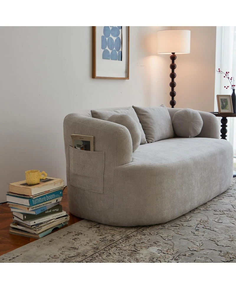 Streamdale Sofa-in-a-Box Memory Foam 2-Seater Couch, Gray