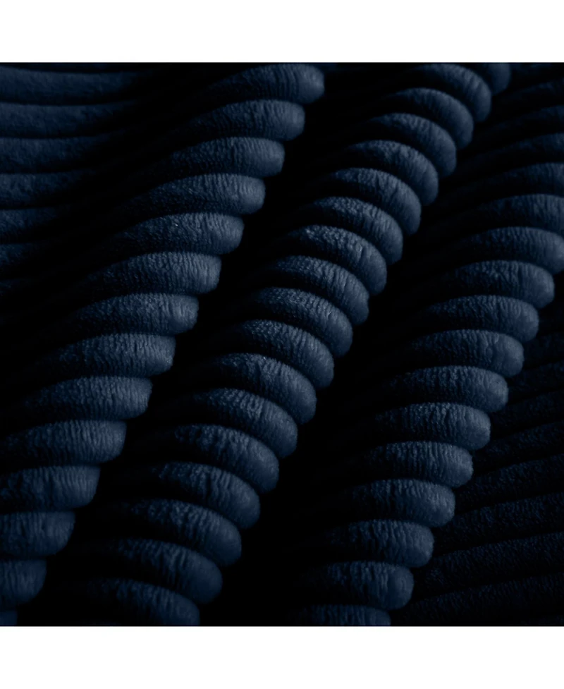 Streamdale Furniture Blue Corduroy U-Shaped Sectional Sofa with Storage Ottomans & Pillows