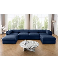 Streamdale Furniture Modular Sectional Sofa with Storage, Extra Large U Shaped Couch, Blue