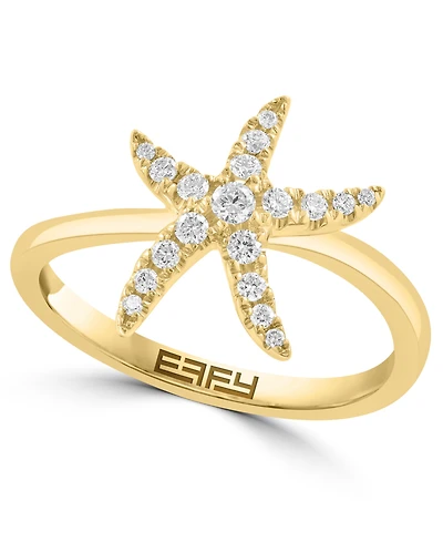 Effy Collection Diamond Ring (1/4 ct. t.w.) in 14k Yellow Gold