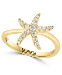 Effy Collection Diamond Ring (1/4 ct. t.w.) in 14k Yellow Gold