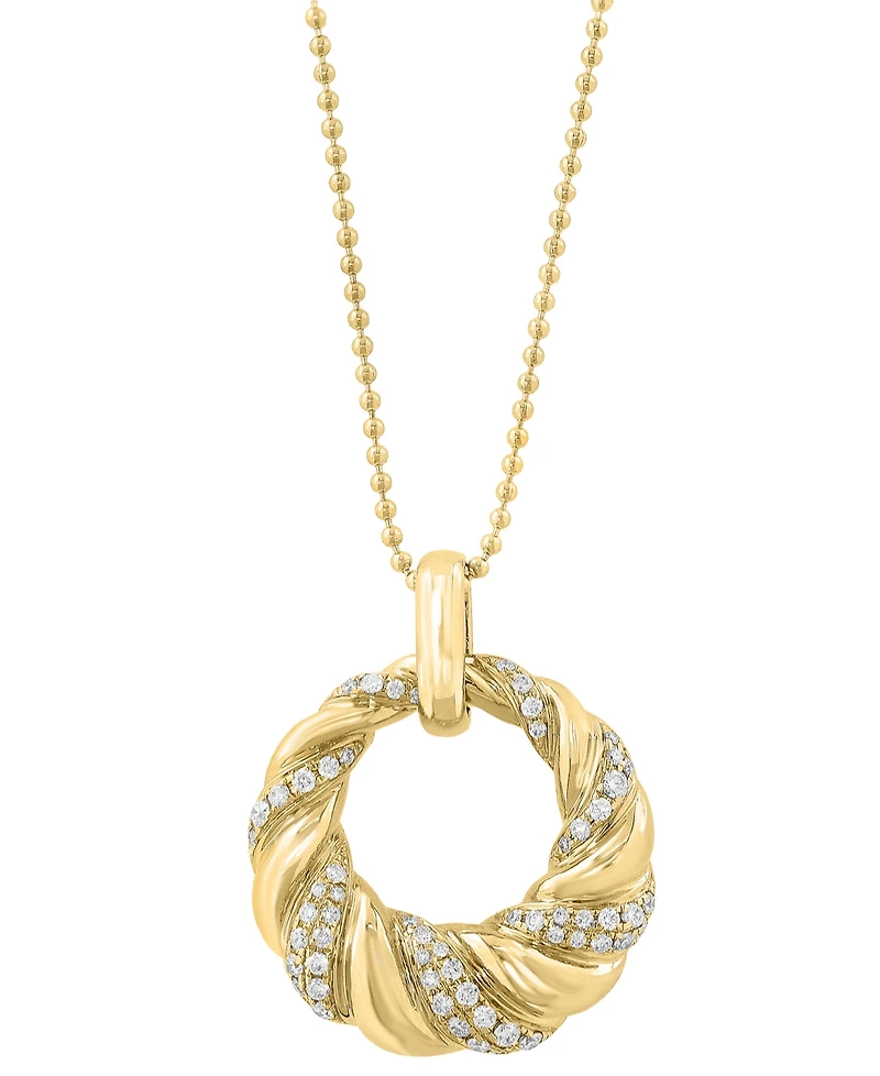 Effy Collection Diamond Pendant Necklace (5/8 ct. t.w.) in 14k Yellow Gold