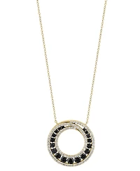 Effy Collection White, Black Diamond Necklace (1-5/8 ct. t.w.) in 14k Yellow Gold