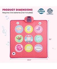 Hongge Kids Dance Mat Game Toy With Music Keyboard Sounds And Adjustable Volume