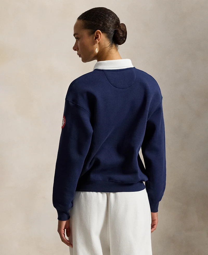 Polo Ralph Lauren Women's Polo-Collar Fleece Pull-On Sweatshirt