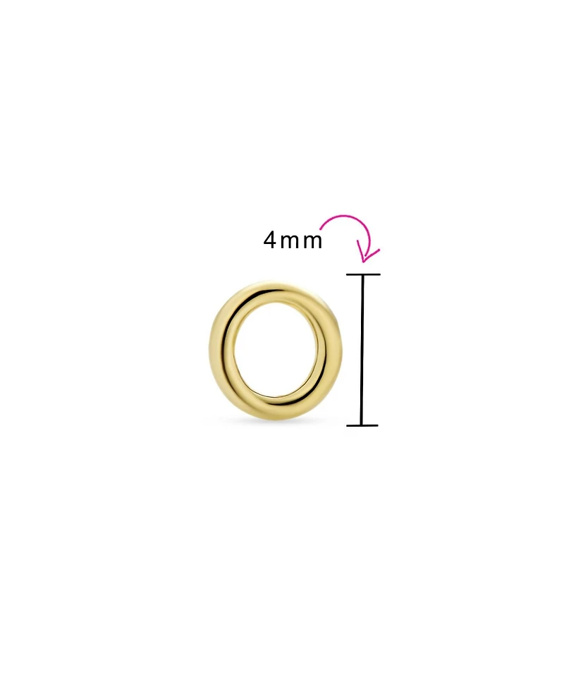 Bling Jewelry Abc Tiny 14K Gold Alphabet Letter Initial 1 Stud Earring Piercing Screw-Back