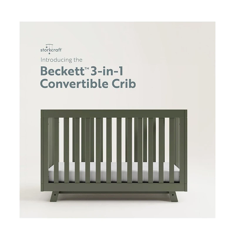 Storkcraft Beckett 3-in-1 Convertible Crib (Olive)