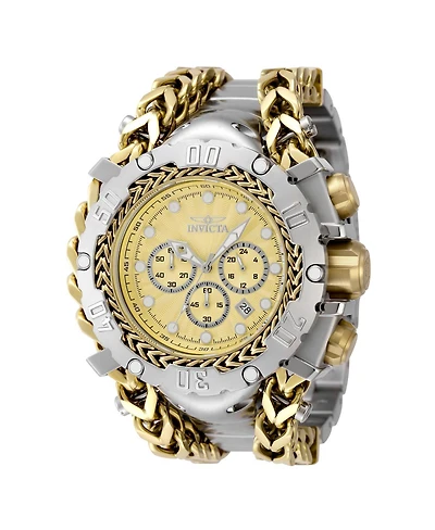 Invicta Men's 48190 Gladiator Quartz Chronograph Silver, Gold Dial Watch