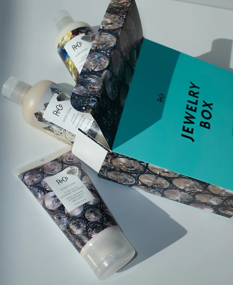 R+Co 3-Pc. Jewelry Box Gemstone Shampoo, Conditioner and High Shine Gloss Kit