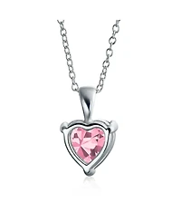 Bling Jewelry Set of 2 Timeless Elegant Red & Pink 5CT Heart-Shaped Solitaire