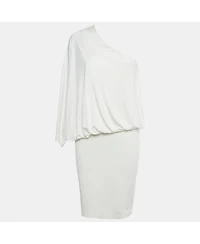 Pre-Owned Givenchy Women's White Jersey One Shoulder Short Dress