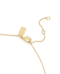 Coach Faux Stone Pave Icons Cherry Pendant Necklace