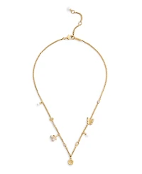 Coach Faux Stone Pave Icons Bib Necklace