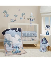 Bedtime Originals Baby Disney Stitch Soft Microfiber Blue Fitted Crib Sheet