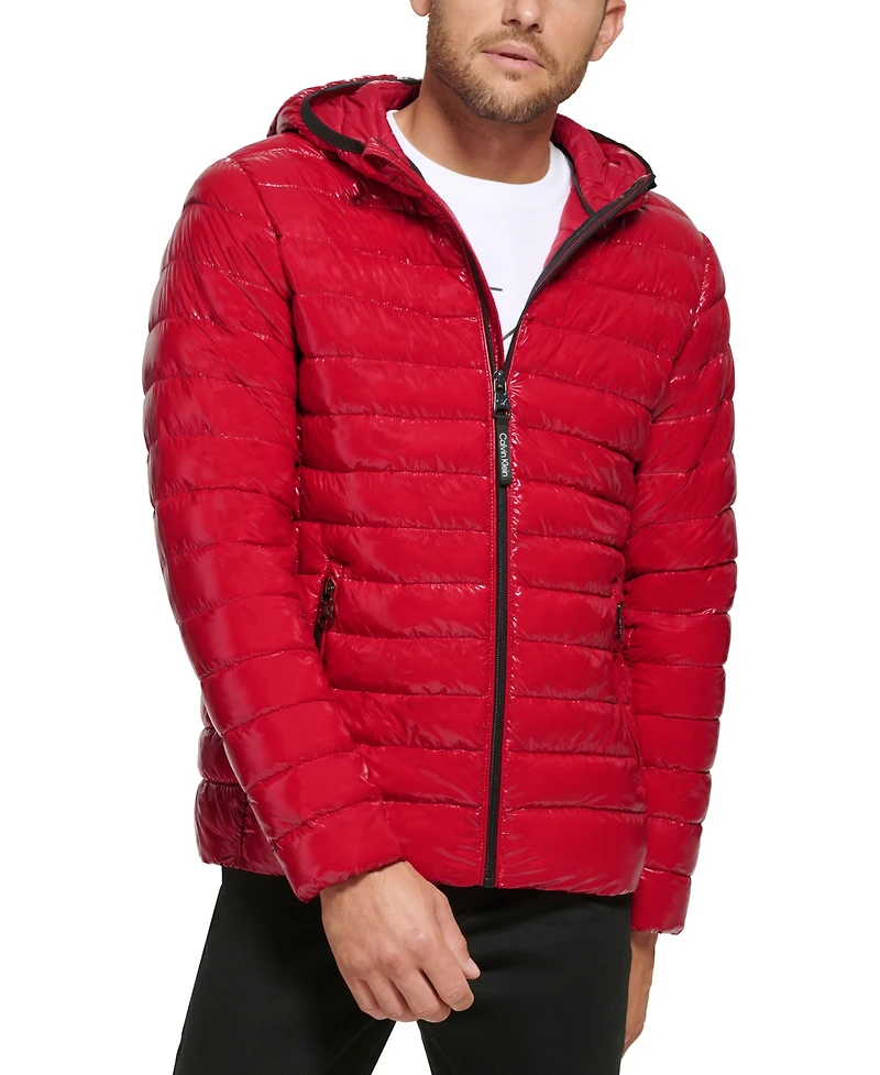 Calvin Klein Men's Hooded & Quilted Packable Jacket