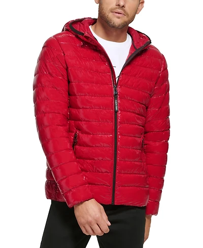 Calvin Klein Men's Hooded & Quilted Packable Jacket