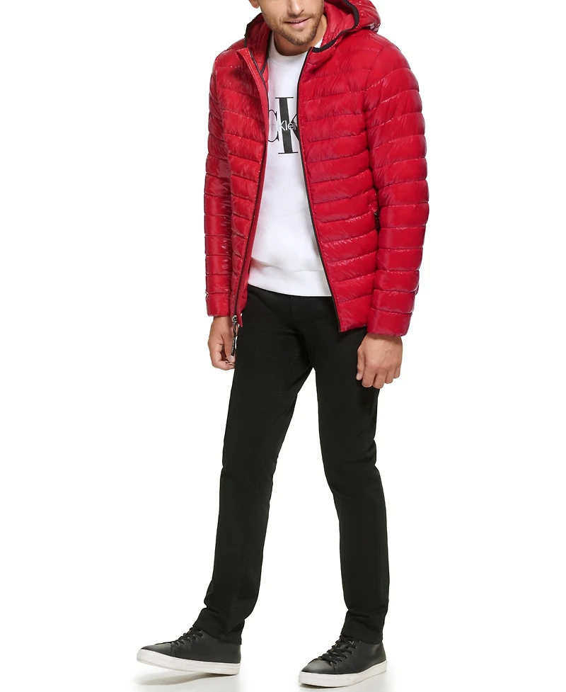 Calvin Klein Men's Hooded & Quilted Packable Jacket