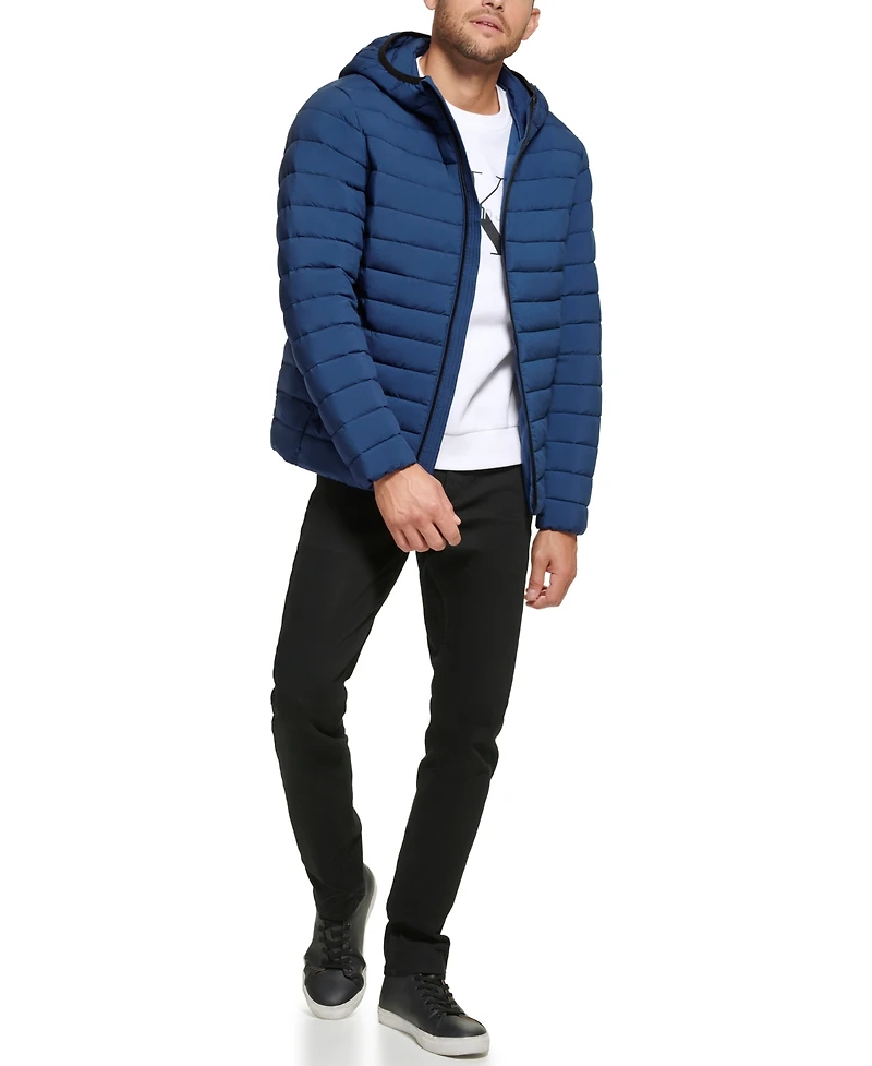 Calvin Klein Men's Hooded & Quilted Packable Jacket
