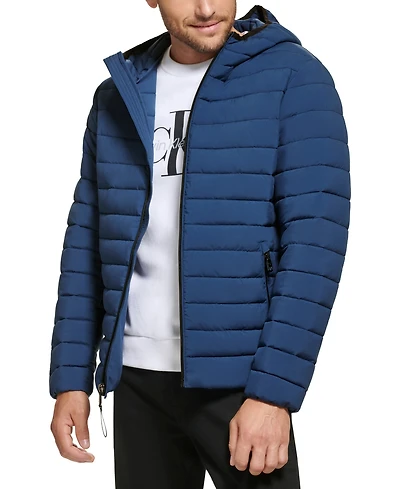 Calvin Klein Men's Hooded & Quilted Packable Jacket