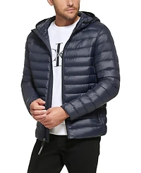 Calvin Klein Men's Hooded & Quilted Packable Jacket