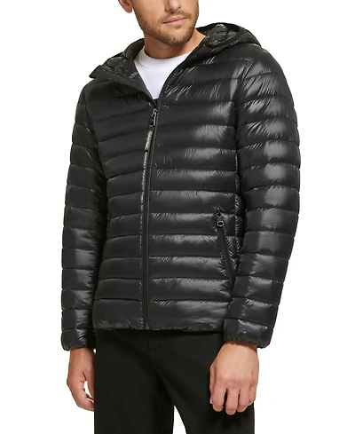Calvin Klein Men's Hooded & Quilted Packable Jacket