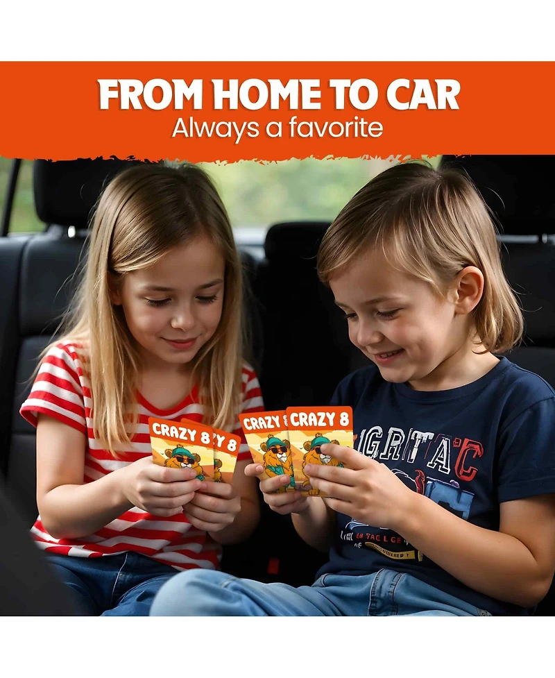 Quokka Crazy 8 Card Games for Kids Fun Family Game with Cute Animals, Playdates, Time