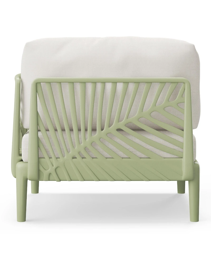 Modern Outdoor Polypropylene Resin Right Arm Facing Deep Seating Sectional Chair