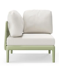 Modern Outdoor Polypropylene Resin Deep Seating Sectional Corner Chair