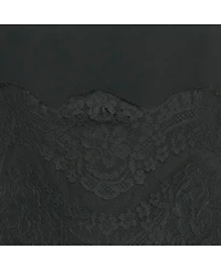 Pre-Owned Dolce & Gabbana Women's Black Crepe Lace Detail Mini Dress