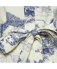 Pre-Owned Chloe Women's Cream/blue Printed Silk Mini