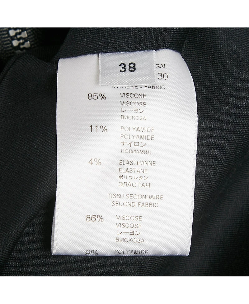 Pre-Owned Givenchy Women's Black Knit Sleeveless Zip Detail Bodycon Dress