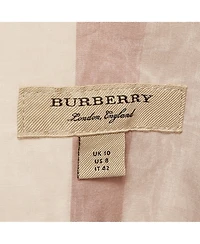 Pre-Owned Burberry Women's Beige Checkered Print Cotton Mini Shirt Dress
