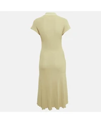 Pre-Owned Burberry Women's Sage Green Stretch Knit Midi Dress