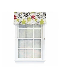 Rlf Home 100% Cotton High Quality Aria Tailored Window Valance with 1.5" Rod Pocket 50" W X 12" L Ivory