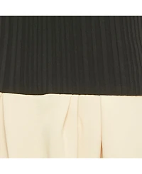 Pre-Owned Jacquemus Women's Black/beige Rib Knit And Cotton Asymmetric Midi Dress