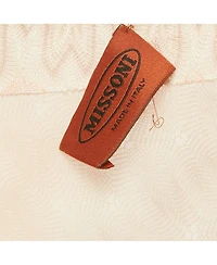 Pre-Owned Missoni Women's Multicolor Patterned Knit Belt Detail Midi Dress