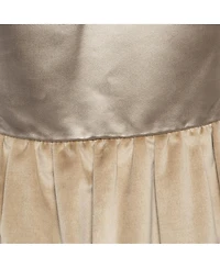 Pre-Owned Dolce & Gabbana Women's Pre-Owned D&g Gold Satin And Velvet Sleeveless Mini Dress