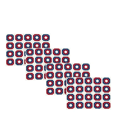 Elrene Crochet Patriotic Fireworks Placemats, Set of 4