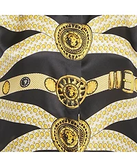 Pre-Owned Versace Women's Pre-Owned Versus Versace Black/yellow Baroque Print Satin Silk Shirt
