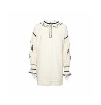 Pre-Owned Isabel Marant Women's Etoile Off White Embroidered Ruffled Oversized Top