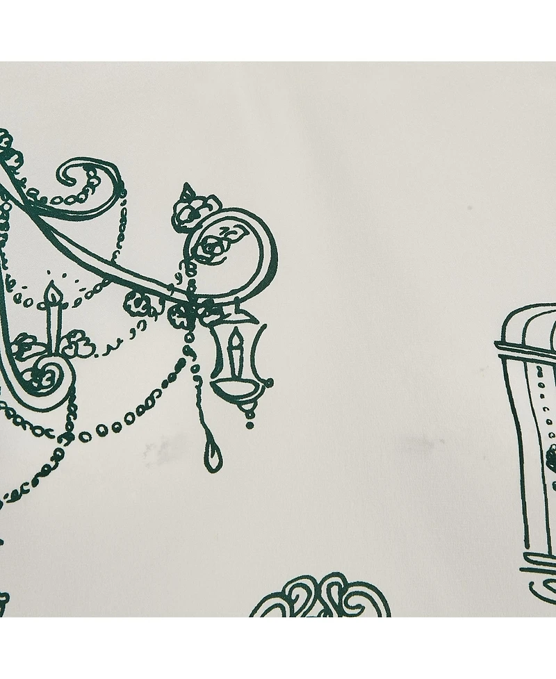 Pre-Owned Dolce & Gabbana Women's Off White Bird Cage Print Silk Blouse